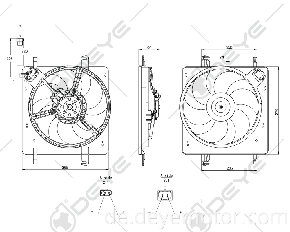 1088844 1031104 elektrischer Kühlerlüfter für FORD KA FORD STREET KA